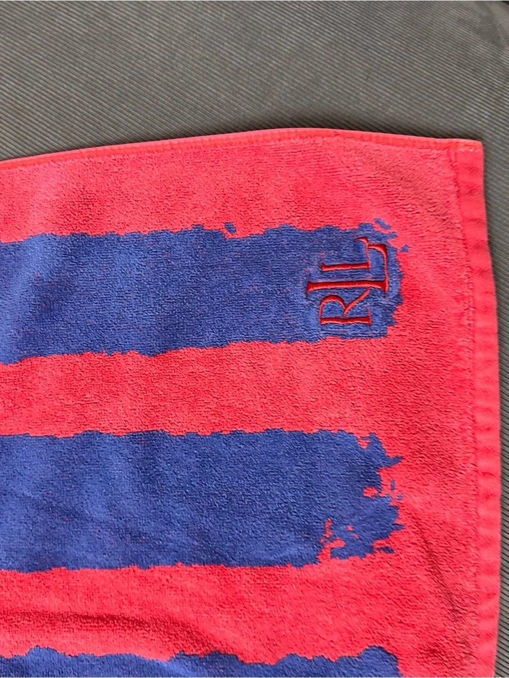 Lauren Ralph Lauren Red & Blue USA American Flag Beach Bath Towel